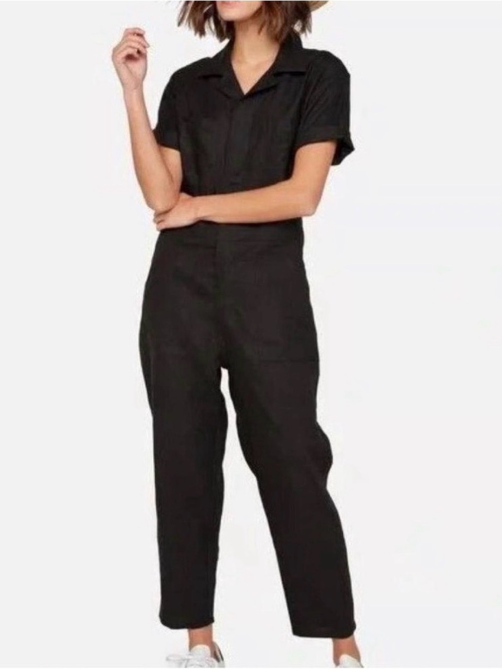 MATE the Label Black Linen Jumpsuit